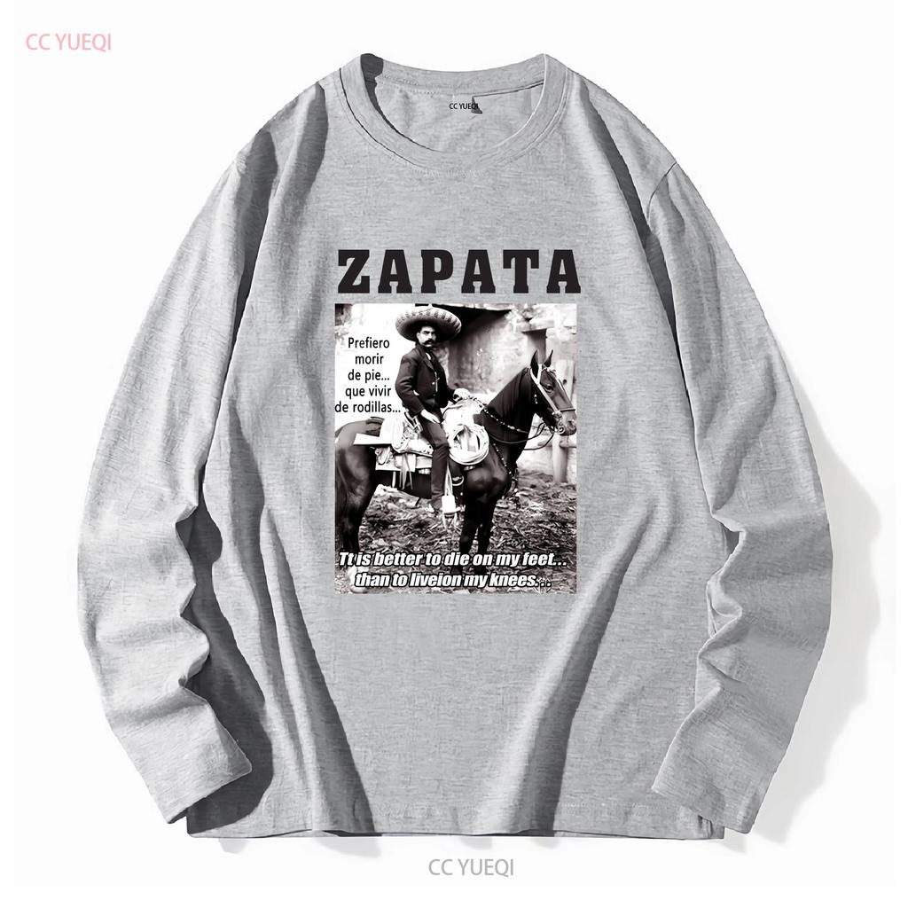 Emiliano Zapata Mexican Revolutionary On Horseback T Shirt Size Large White vintage Washed Slightly graphic homme Stretched