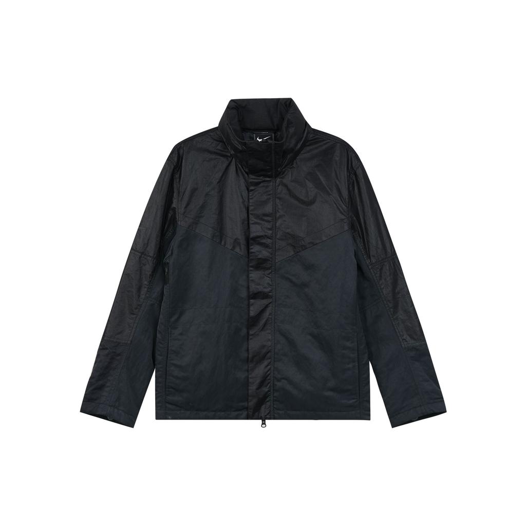 Nike Patchwork Loose Windbreaker Hooded Jacket Long Sleeve Cotton Coat Winter Men Outerwear Black CK0698-010