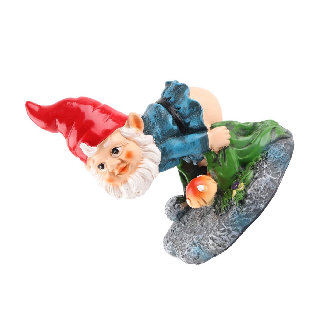 Dwarf Decorative Ornaments Durable Resin Decor Cute Gnome Figure Decorations for Home Outside Yard