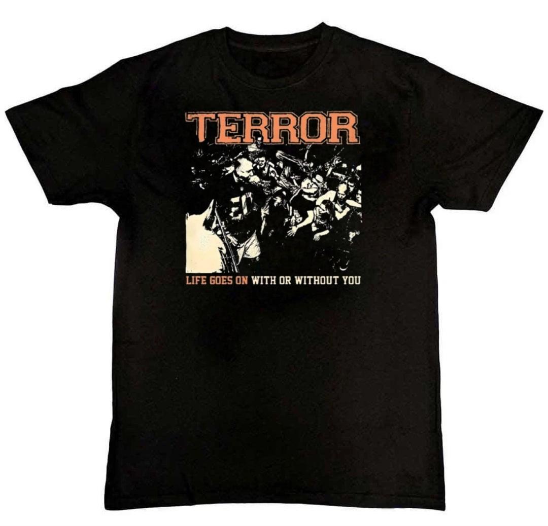 Retro Band Terror Graphic Print Mens T-Shirt S