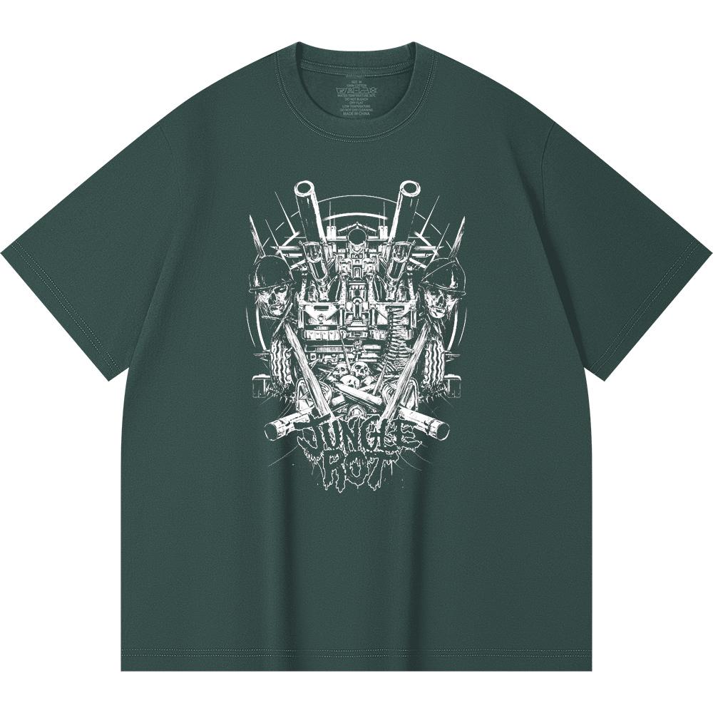 230 g/m² 100% Bavlna T-shirt Heavy Metal Rocková Kapela Tisk Populární Hudby Unisex Těžký Bavlněný T-shirt