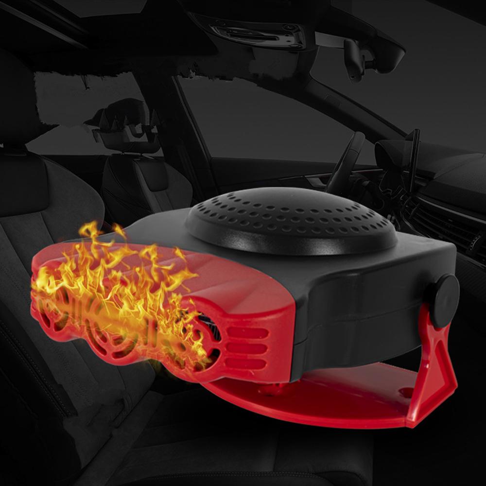 1x ABS Black Car Heater 3-Outlet Portable Windscreen Fan 12V 150W 17 * 11 * 4 cm