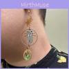 Insect Themed Copper Geometric Drop Earrings With Silver Pins For Art Lovers