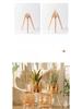 Triangle Floor-Standing Woven Rattan Flower Pot Stand