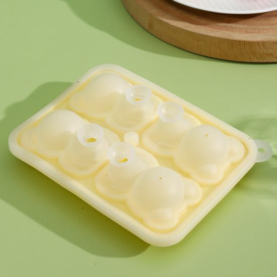 3Pcs Bear Shaped Ice Cube Trays Food-Grade Silicone Ice Mold