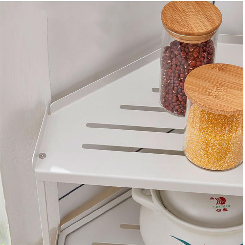 Kitchen Spice Rack Corner Stackable Standing Triangle Rack Countertop Storage Organizer Shelf Bathroom Shower Makeup Storage