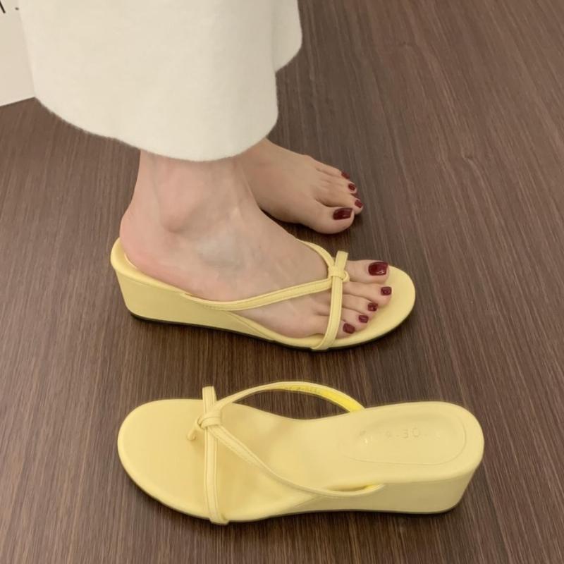 Summer Women Slippers Female Casual Clip Toe Wedges Heel Dress Slides Ladies Outdoor Beach Vacation Sandalias Shoes