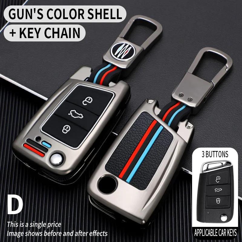 Car Remote Key Case Cover Shell For VW Volkswagen Golf 7 MK7 Tiguan MK2 For SEAT Ateca Leon FR 2 Ibiza For Skoda Octavia A7