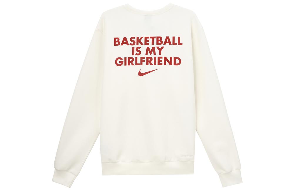 Nike Sweatshirts Men's White Crew Neck Moderate Regular
