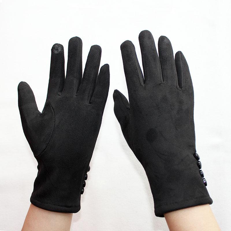 Knitted Cotton Gloves Women's Elastic Thin Style Daily Wear Spring and Autumn Color Warm Fashion Driving Gloves