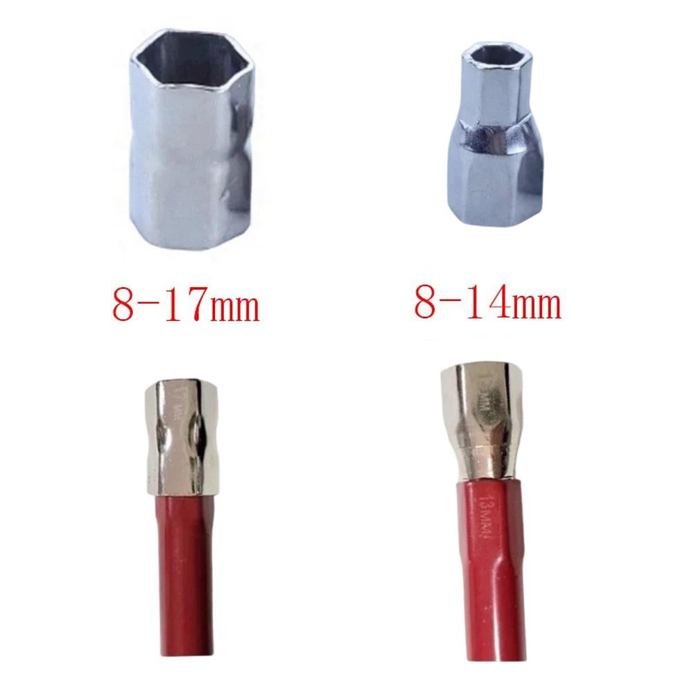 plumber wrench set 817mm with six socket sizes 8 to 17mm for For Tight space plumbing projects at home or work