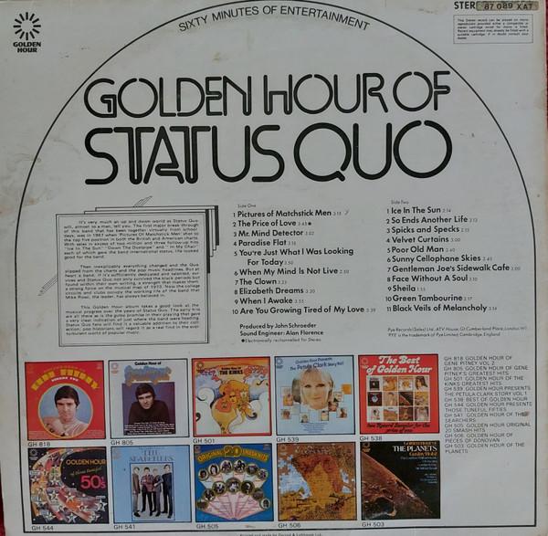 Виниловая пластинка STATUS QUO  Golden Hour Of Status Quo GH556 GOLDEN HOUR Австрия Рок Б/у