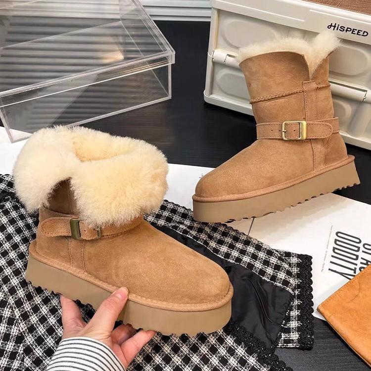 Thick-soled Muffin Ice Boots Women's Winter New Fashion Versatile and Comfortable Outer Wear Non-slip Velvet Short Boots