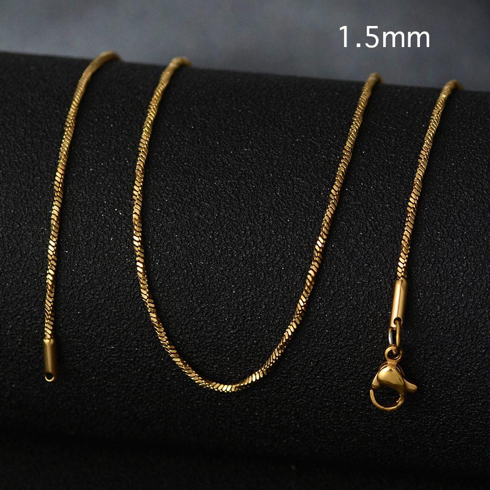 50cm Nuova Moda Catena in Acciaio Inossidabile 1,2-3mm Colore Argento Oro Rosa Collana Gioielli Placcatura Sottovuoto Accessori Choker Collare