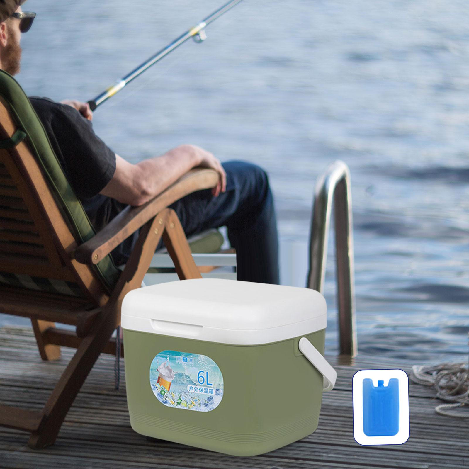 

Портативний ящик-холодильник Персональний Класичний 6 л для холодних/гарячих напоїв Чоловічий Жіночий Спорт зелений