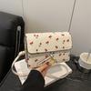 This Year, the Popular Small Fresh Cherry Printed Small Square Bag Women's 2025 Summer New Versatile Shoulder Bag Messenger Bag Foreign Style