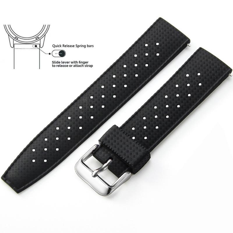 Tropical Silicone Watch Band Quick Release Watch Band 18mm 20mm 22mm Rubber Tropic Smart Watch Strap Waterpfroof Muti-Color