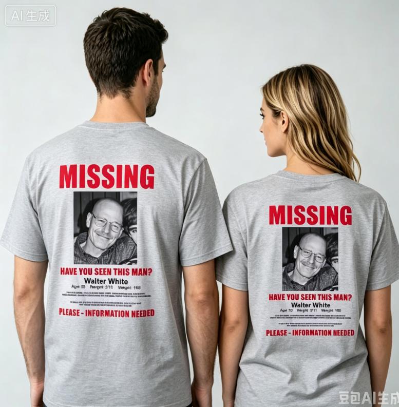 New Television Heisenberg Tshirt  Printed Pattern Unisexs and Womens Shortsleeved Pure Cotton Tshirt