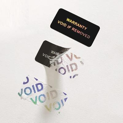 100Pcs/set Brittle Paper Warranty Protection Stickers Tamper Proof Security Seals Adhesive Void Label Stickers Label Guanante