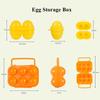 2 Grids Egg Storage Box Portable Outdoor Camping Picnic Egg Box Kitchen Refrigerator Egg Holder Container Organizer Case