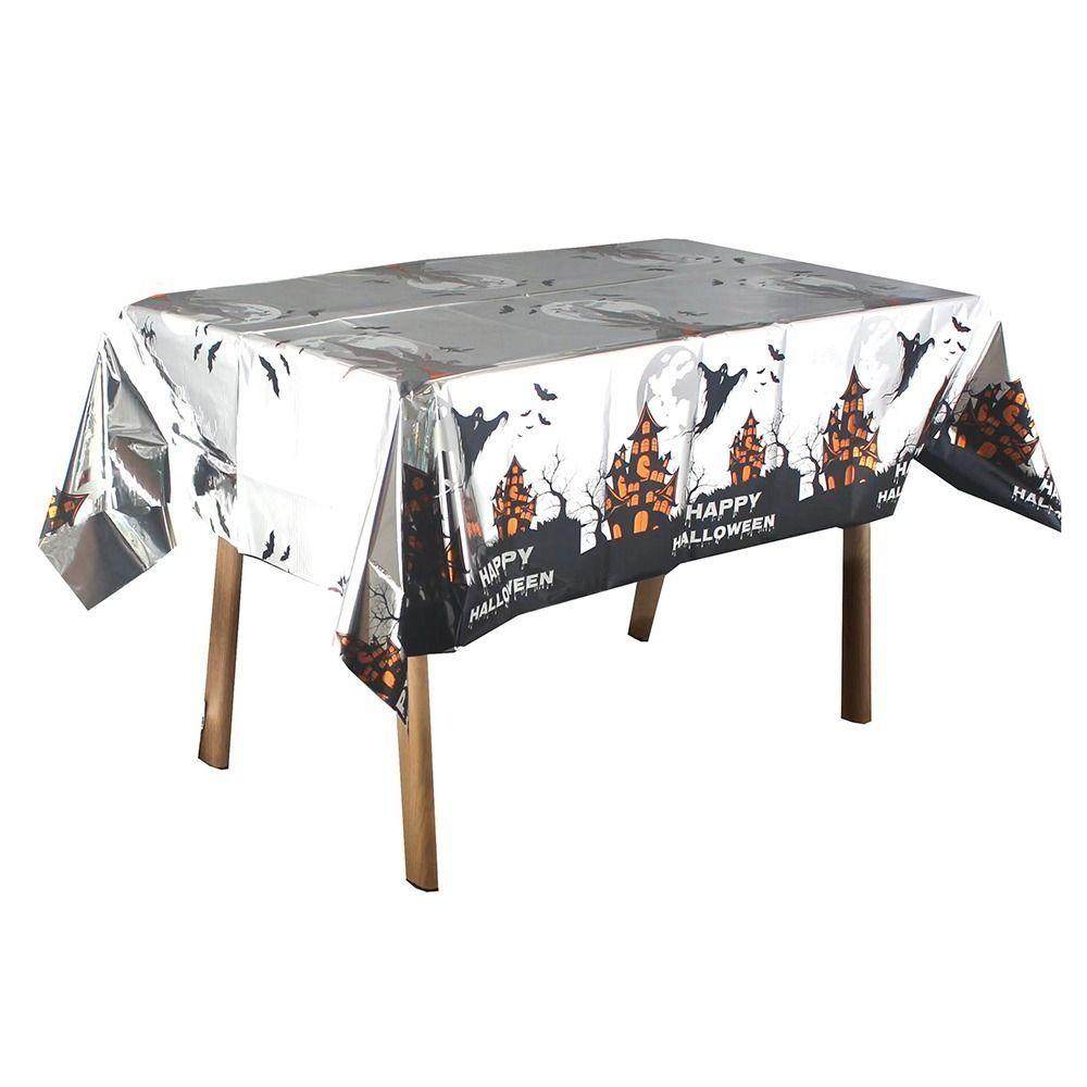 Plastic Material Disposable Tablecloth Rectangular Shape Rectangular Tablecloth  Horror Night