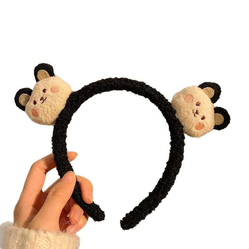 Adorable Bear Plush Headband for Makeup & Skincare