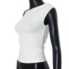 Women's Asymmetrical Off-the-Shoulder Solid Color Summer Top