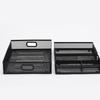 Space Optimizing Metal Drawer Tray Organizers With Adjustable Compartments Office Desktop Storage Solution