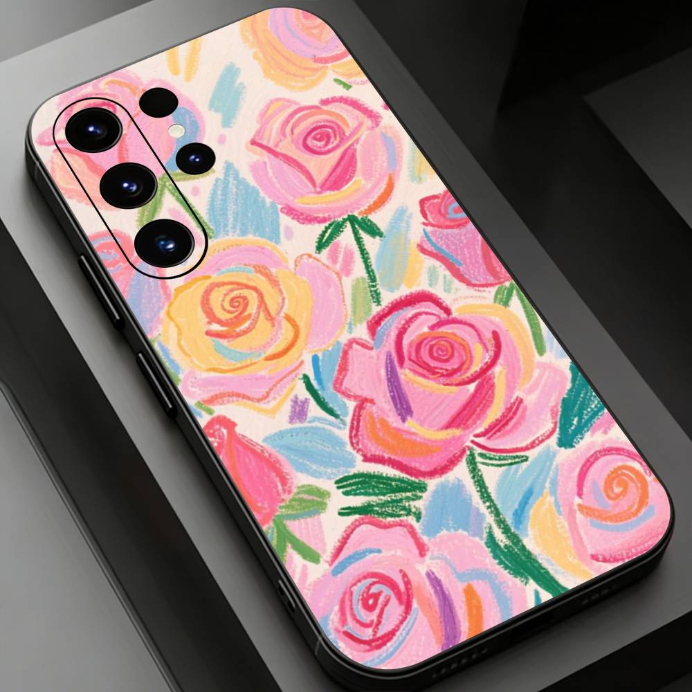 Small Flowers Phone case for Samsung Galaxy S24,25,26,23 22,21,S20 Plus Ultra FE soft fundas cases