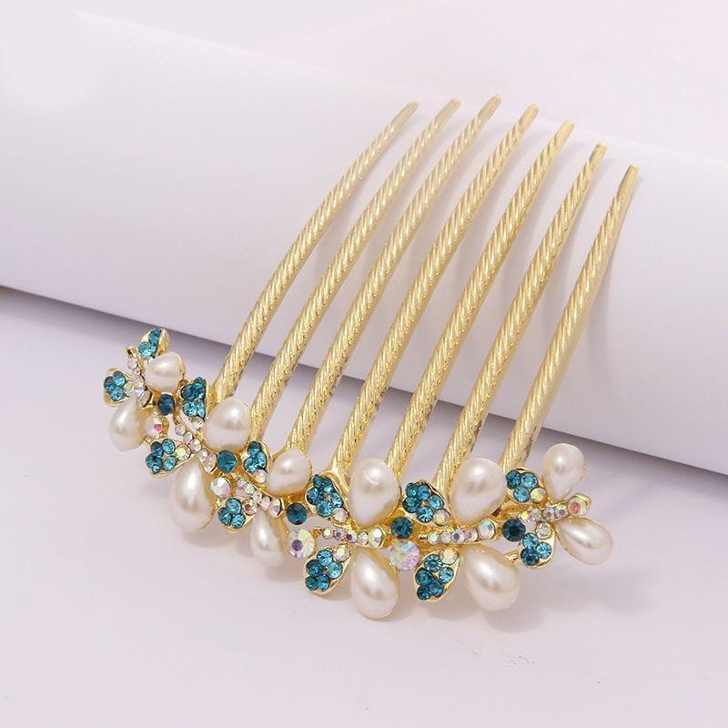 Daily Hair Jewelry for Women Girls Long Hair Holder Bling Rhinestone Hair Combs Crystal Hairpins Bride Wedding Hair Clips