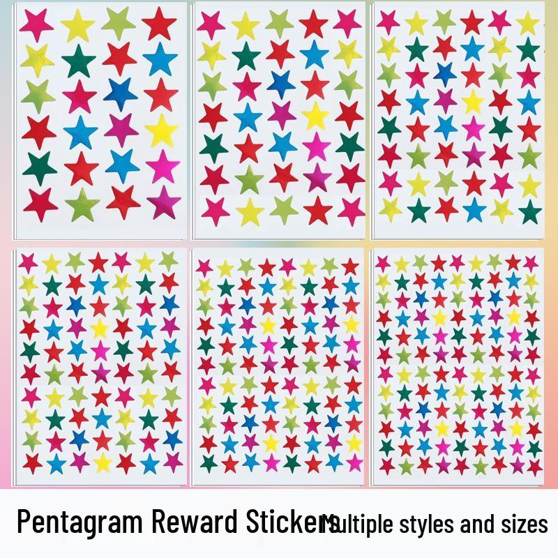 Star-Shaped Reward Stickers for Kids - Self-Discipline Charts & Teacher Incentives for Kindergarten