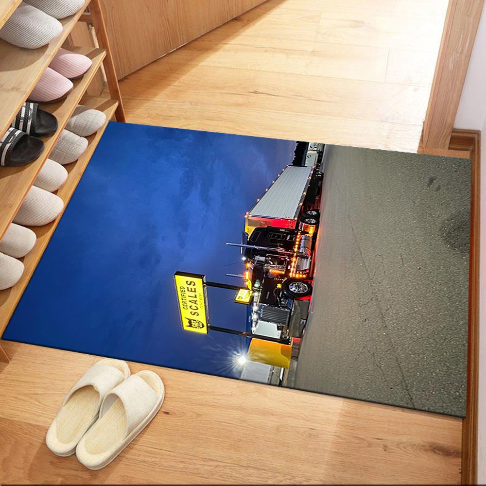 Kw Heavy Trucks Floor Rug Office Rug Suitable For Hallway Playrooms Decorate Room Dormitory Antislip Rug Decorate Offices