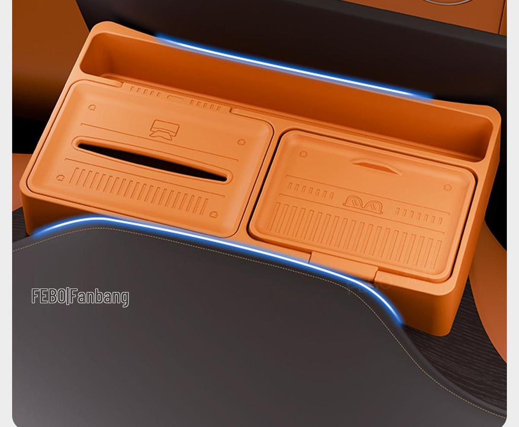 Xiaomi YU7 Car Screen Rear Organizer & Tissue Box - Fits 25 Models, Non-Slip, Anti-Fall Dashboard Storage