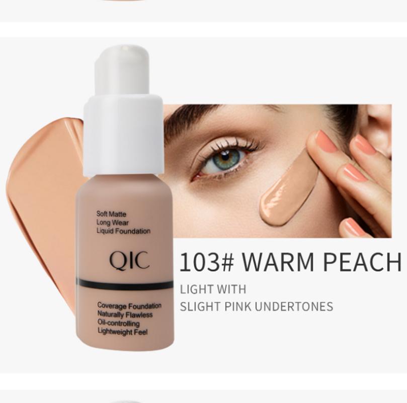 Fond de teint liquide mat en bouteille, correcteur de teint, anti-sébum, imperméable, longue tenue, hydratant, base de maquillage longue durée