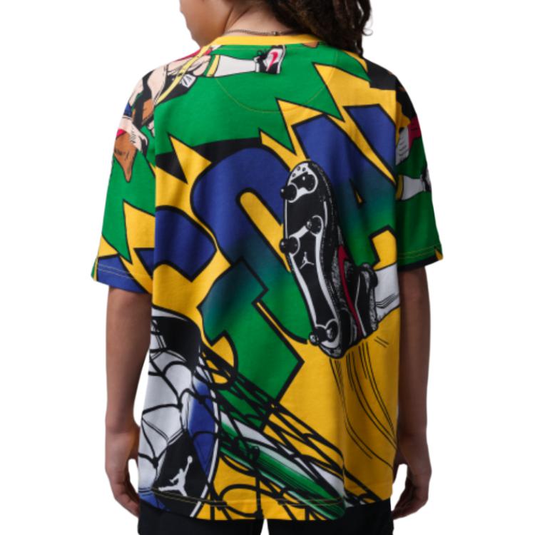 Jordan Essentials T-Shirt All Over Print Crew Neck Short Sleeve Kids tops IW7909-741