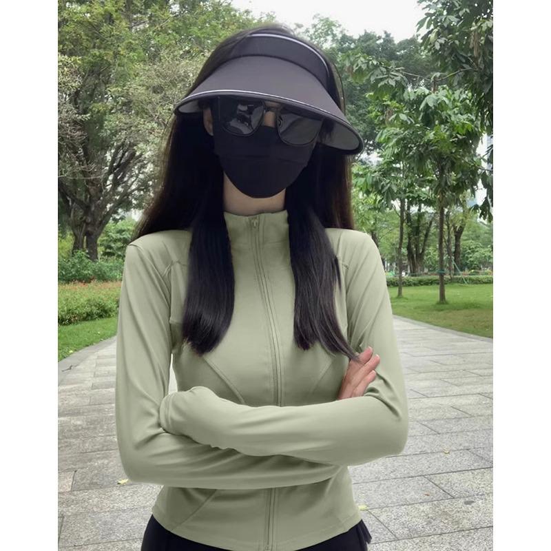 

Женский летний кардиган из ледяного шелка белого цвета для защиты от солнца - Приталенный топ для йоги и фитнеса XXL