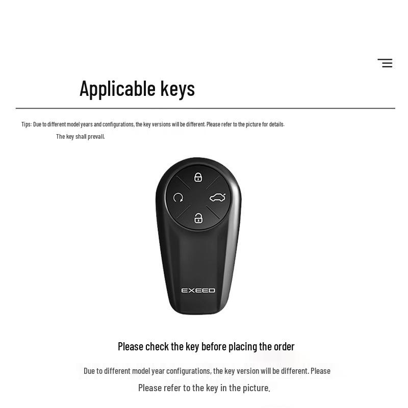 Carbon Fiber Key Cover with Metal Buckle for 2025 Exeed Star Era ET/ES Models