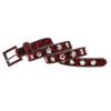Luxury 2.3cm Leopard Print Leather Belt with Floral Eyelets & Rhinestones, No Punching Needed, Pin Buckle, Fully Diamond-Encrusted.