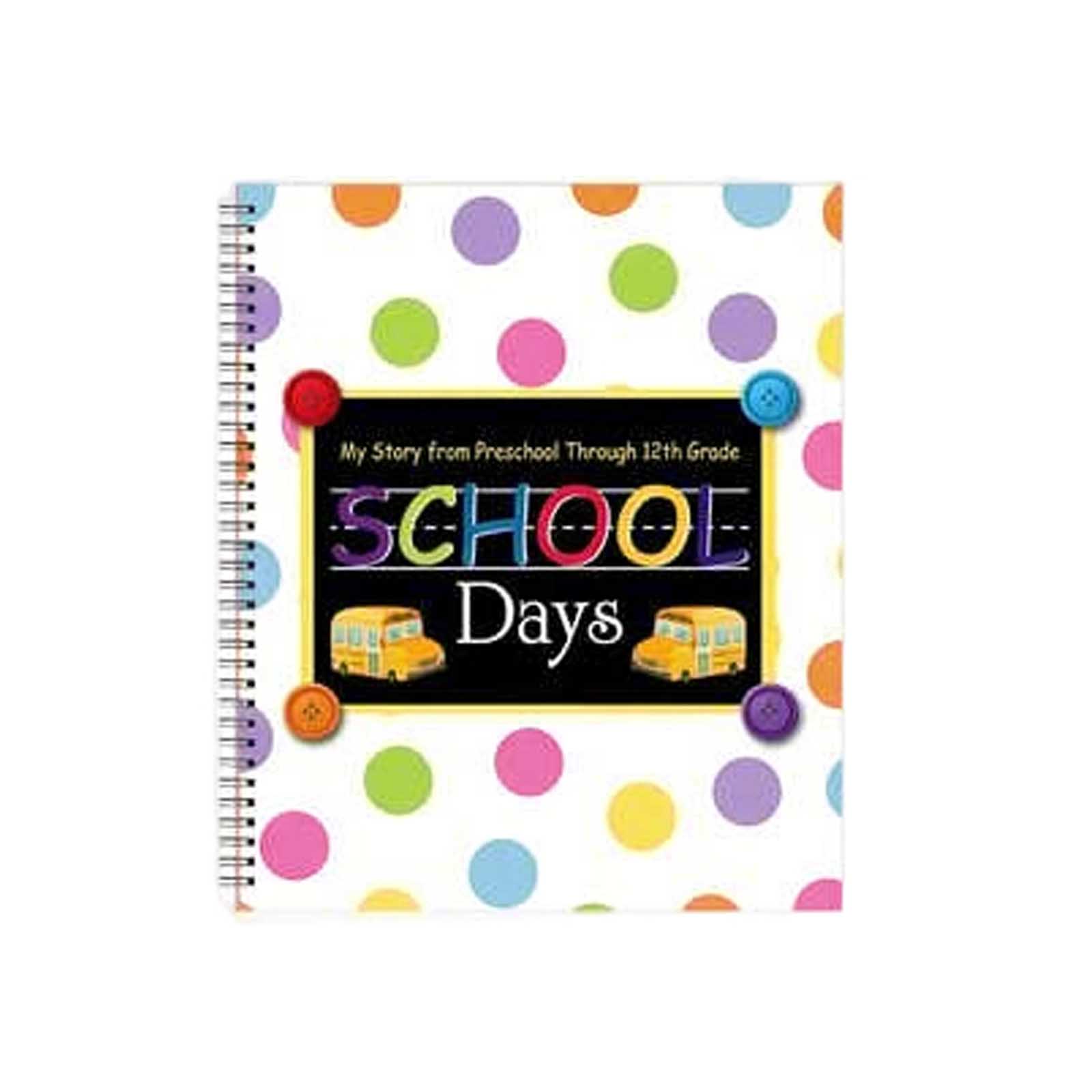 

School Memory Book Spiral Bound Keepsake for Recording Stories and Milestones from Preschool Through 12th Grade with Durable Pages and Large Layout One Size
