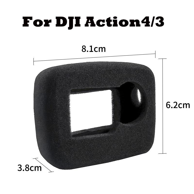Windslayer Housing Wind Noise Cover Reduction Foam Case for DJI Osmo Action 4 3 GoPro Hero 11 10 9  7 6 5 Camera Accessories