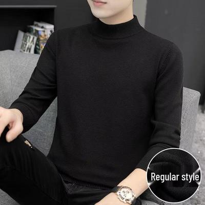 Men's Mid-Neck Wool Sweater - 2026 Autumn/Winter Casual Warm Knitwear