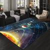 3D Planet Universe Large Area Soft Flannel Carpet Children's Room Play Floor Mat Home Living Room Bedroom Decorative Floor Mat