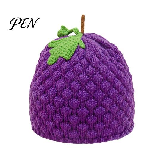 Cute Fruit Beanies Women Knitted Hat, Stretchy Cozy Winter Beanies, Trendy Outdoor Hats Sweet Warm Skull Cap for Girls Cold Weather Travel Friendly