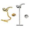 Mens Smoking Pipe Shape Tie Tack Clip for Wedding Business Formal