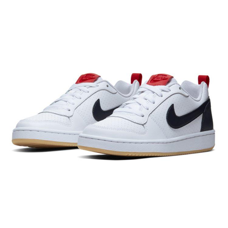 Nike Court Borough Low White Obsidian Gum GS 839985-105
