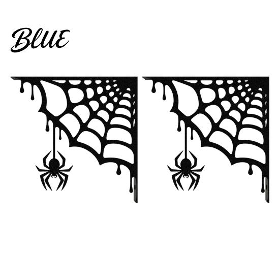 Lifelike Spider Web Decoration for Home 2Pcs Corner Metal Wall Art Signs Outdoor Decor Gothic Unique Garden Hanging Minimalist Aesthetic Sculpture