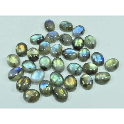 08X10MM Natural Labradorite Oval Cabochon Loose Gemstone 30Pcs Lot 103Cts. C-3096