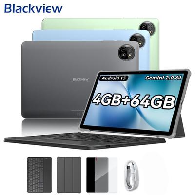 Blackview Tableta Tab 20 WiFi Android 15 10.1 pulgadas 4GB RAM 64GB ROM Batería 6600mAh Tabletas