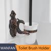 Bath Hardware Sets Black Brushed Bath Cup&Tumbler Holders Europe Toilet Brush Holder Towel Bar Paper Holders Cloth Hook WF-88800