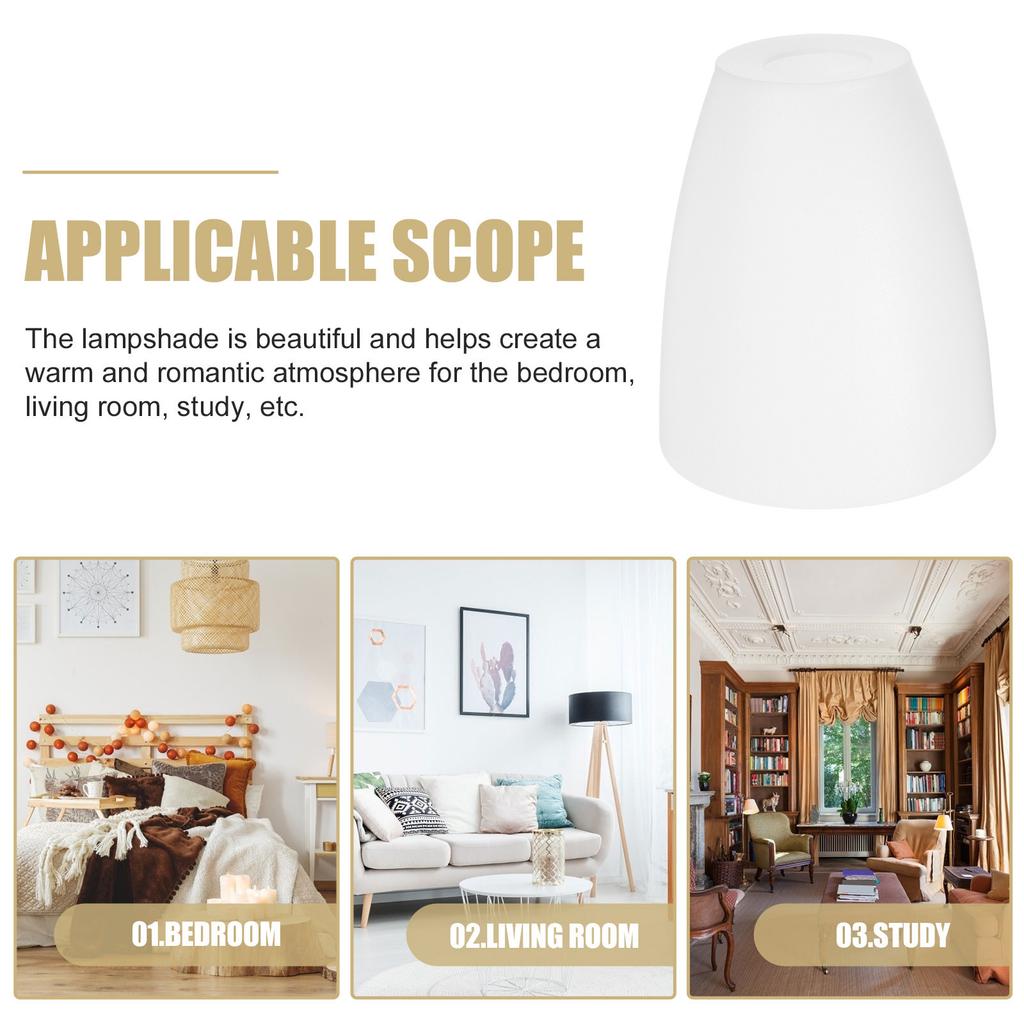Universal Flat Head Lamp Shade Plastic Cover for Table Desk Wall Floor Lamp Easy Install Decorative Lighting